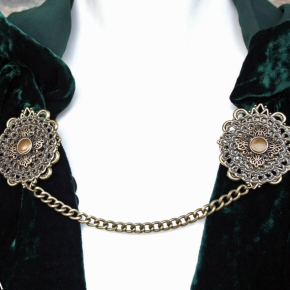 Boho Brooch Set with Chain - Picture 2 of 5